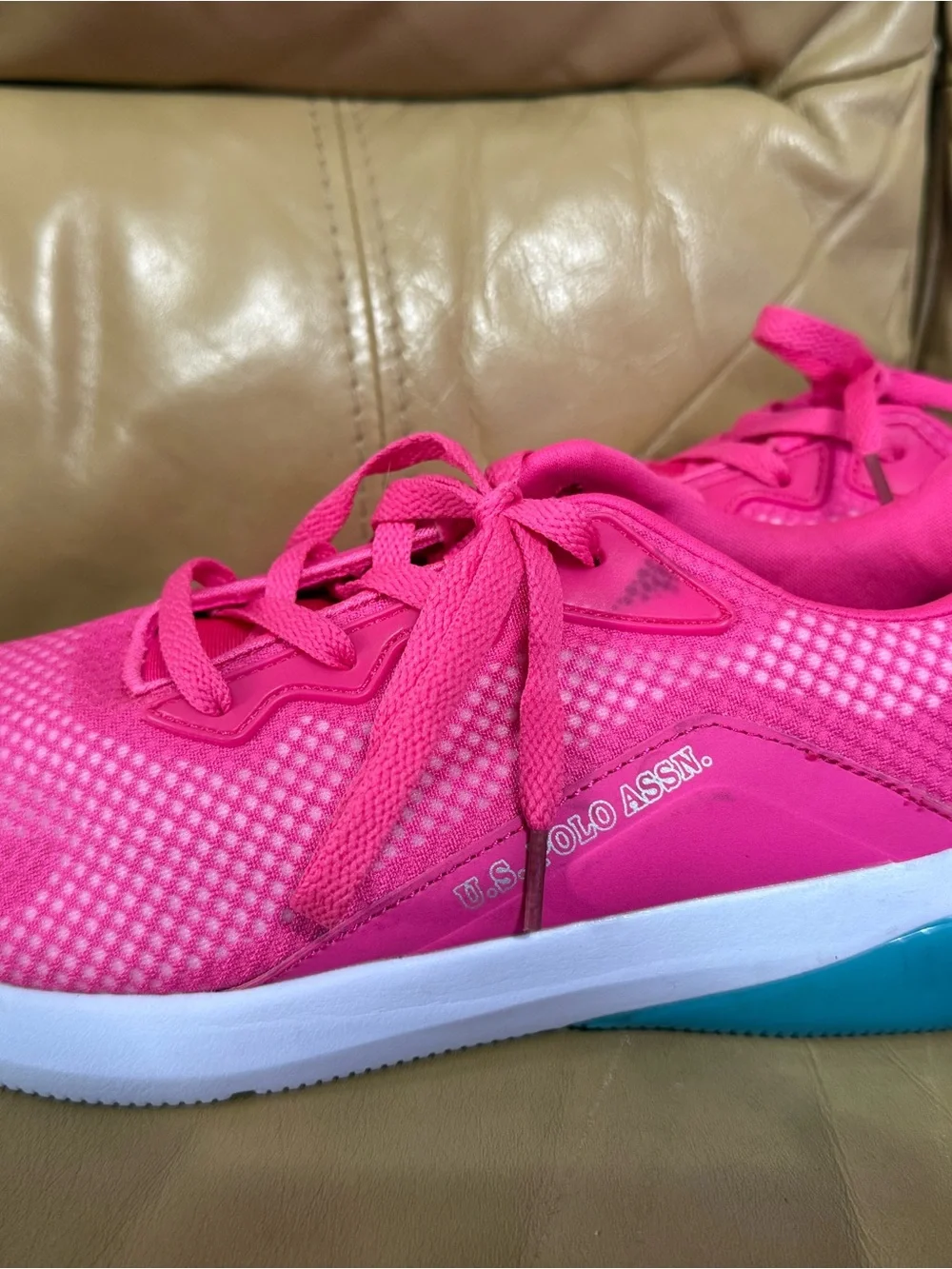U.S. Polo Assn Fuel-M Hot Pink Teal Sneakers Women's Size 10 NWT